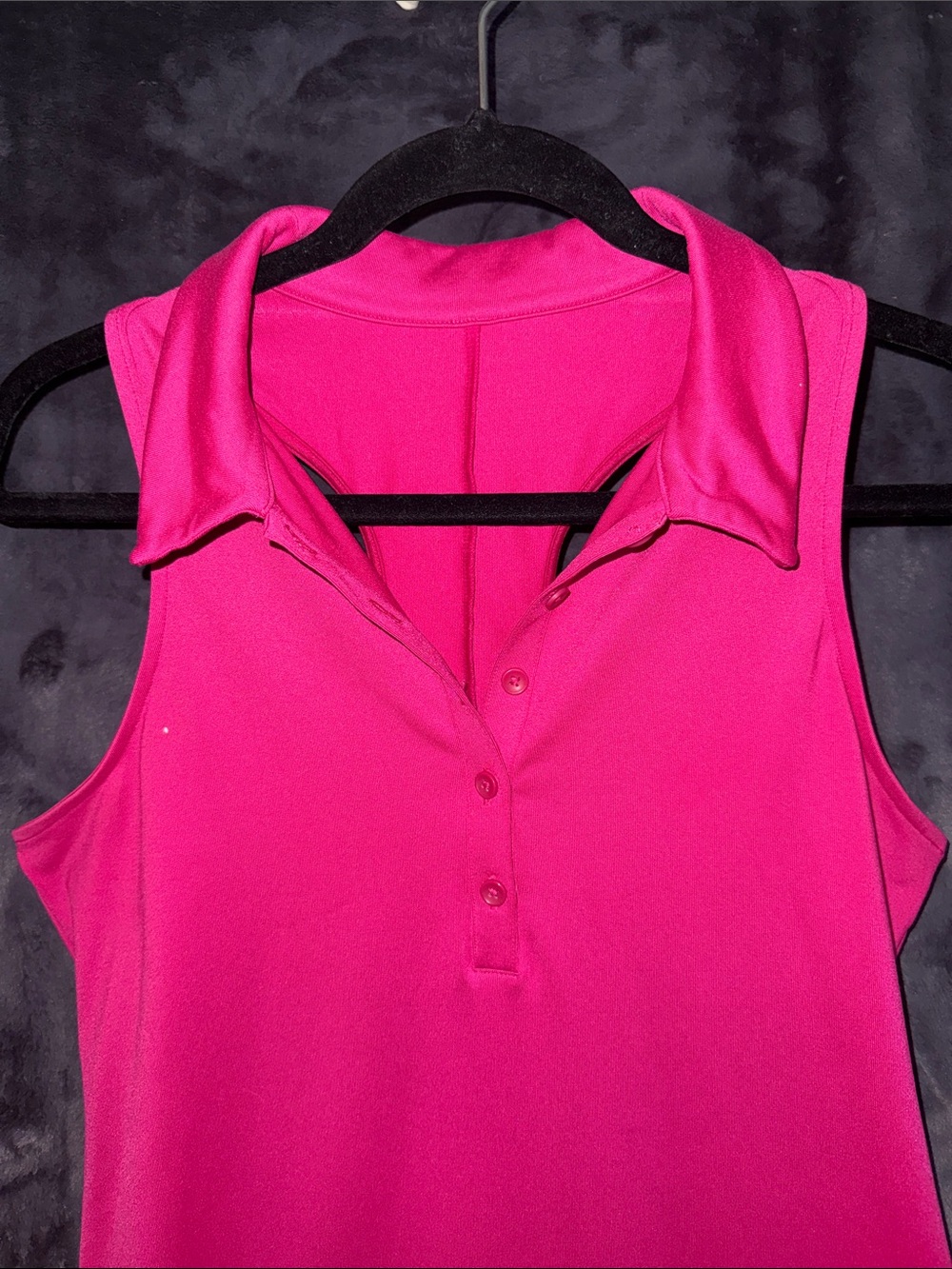 ALO Yoga Sleeveless Polo Dress in Hot Pink - Picture 2 of 4